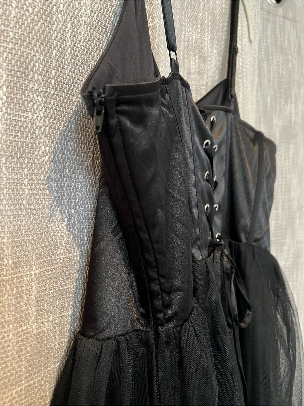 Cosmic Aura Black Corset Tulle Midi Dress Plus Size NWT Sz 2 - Picture 4 of 6